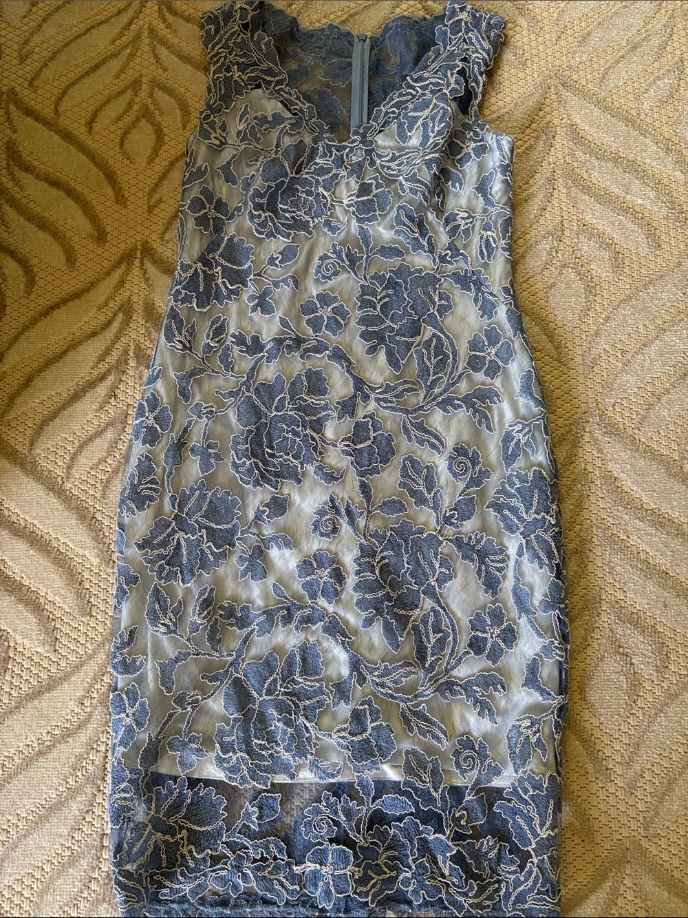 Tadashi Shoji Blue Lace Sheath Dress